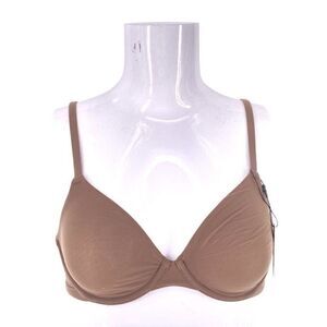 Skims Oxide Umber Weightless Demi Bra cotton mesh underwire 32 C NWT